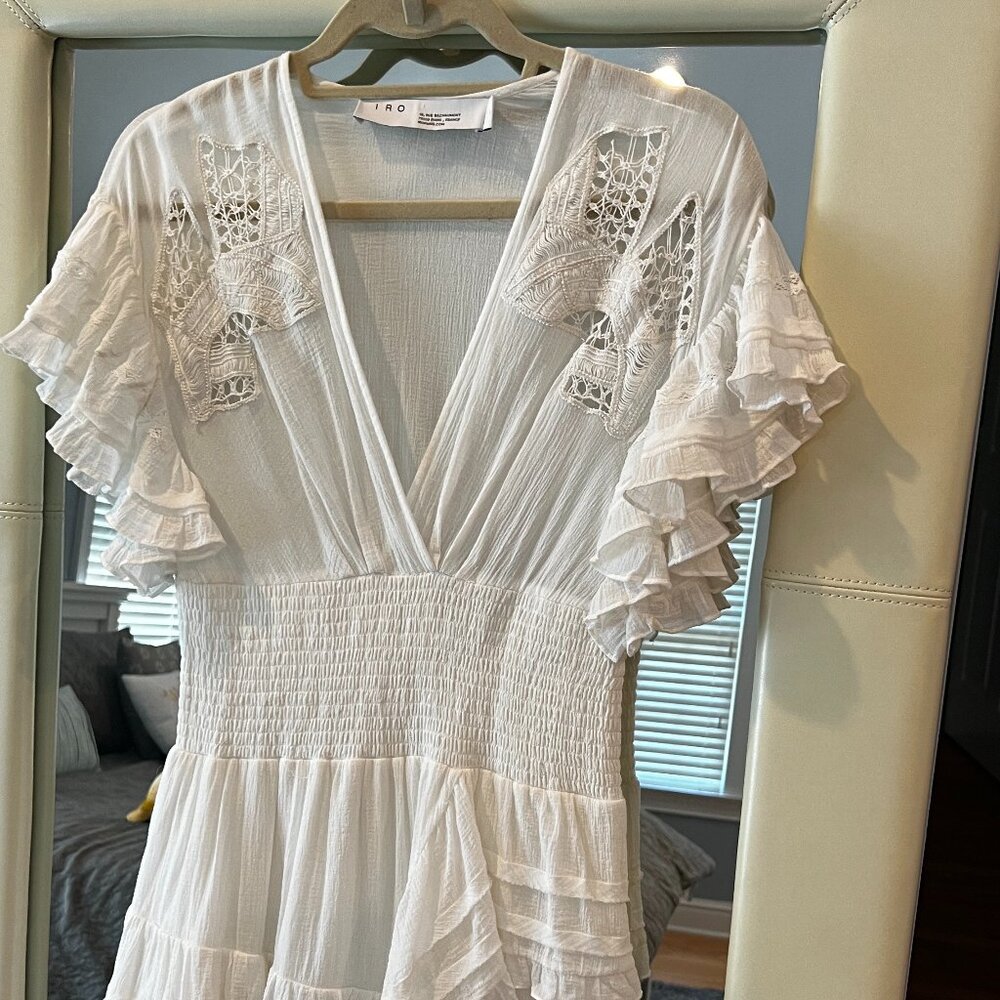 Iro Paris white ruffle dress Size EU36